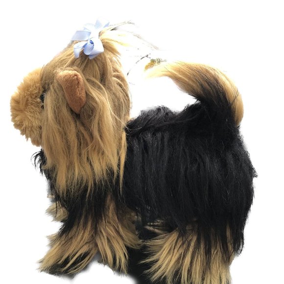Battat Yorkshire Terrier Puppy Plush Realistic Dog Stuffed Vintage 9 Inches Tall - Picture 9 of 10